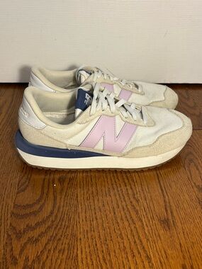 New Balance 237 Size 9 Women Sneakers Shoes White Pastel Purple
